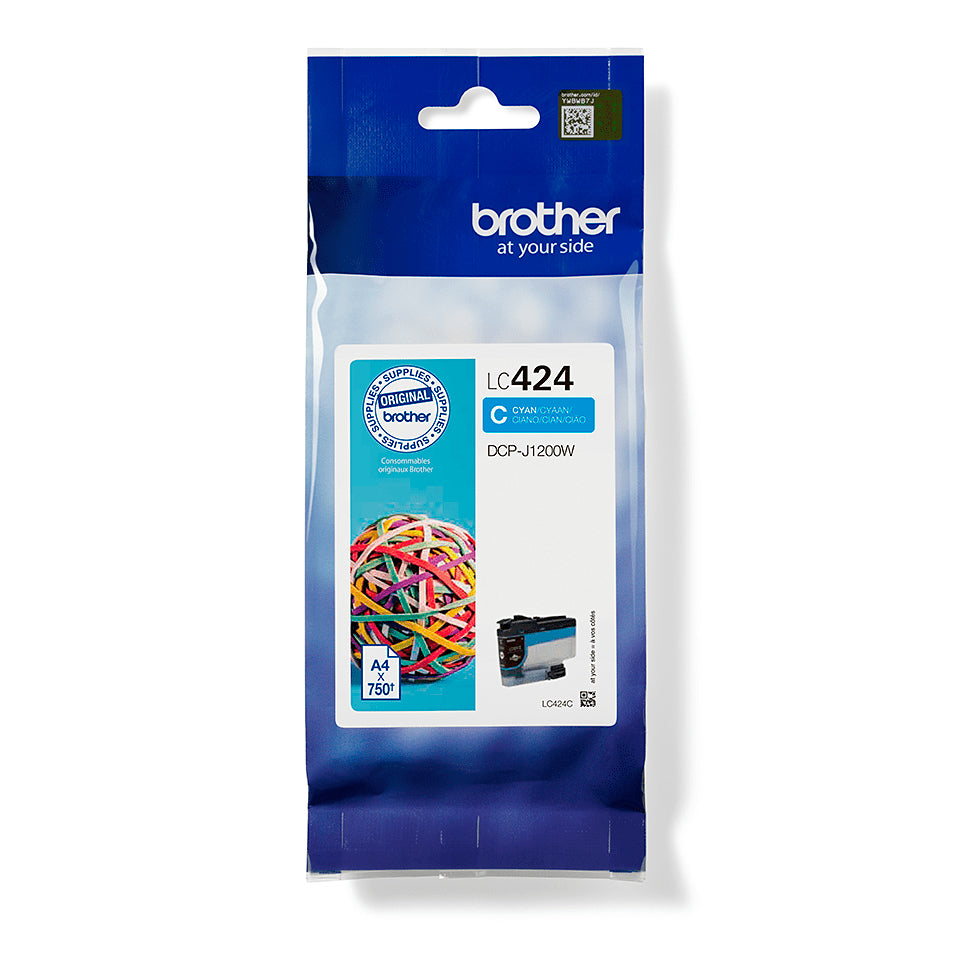 Brother LC-424C Ink cartridge cyan, 750 pages ISO/IEC 19752 for Brother DCP-J 1200