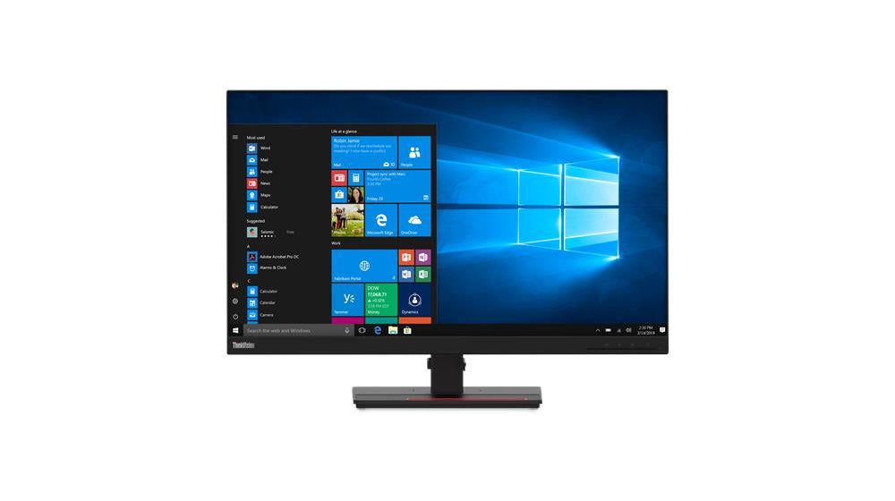 Lenovo ThinkVision T27q-20 computer monitor 68.6 cm (27") 2560 x 1440 pixels Quad HD LCD Black  - Monitors & Accessories - Lenovo