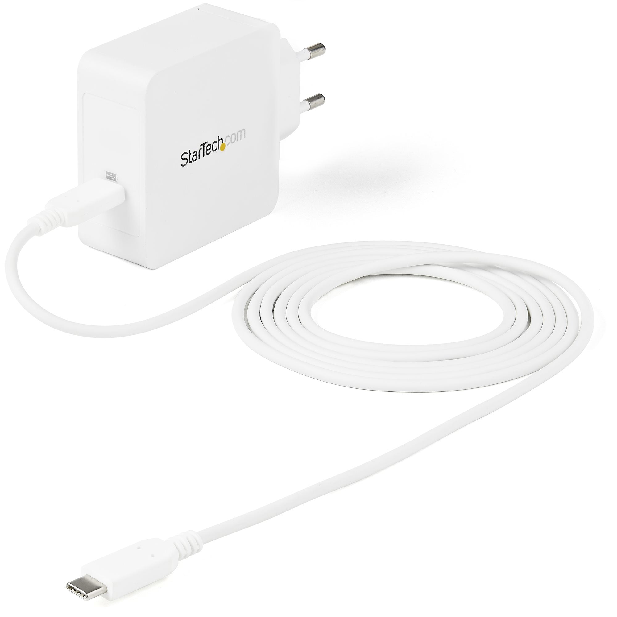 StarTech.com USB C Wall Charger - USB C Laptop Charger 60W PD - 6ft/2m Cable - Universal Compact Type C Power Adapter - Dell XPS/Lenovo X1 Carbon/HP EliteBook/MacBook - USB IF/CE Certified