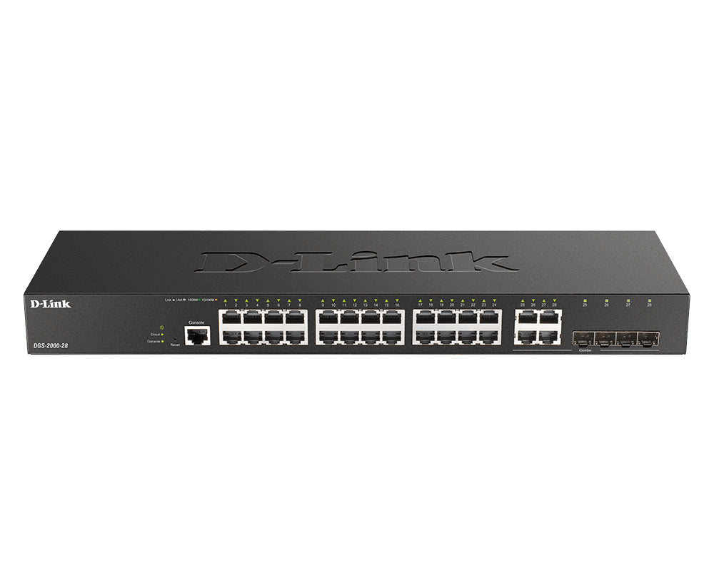 D-Link DGS-2000-28 network switch Managed L2/L3 Gigabit Ethernet (10/100/1000) 1U Black