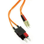 1m LC/SC LSZH Duplex 62.5/125 Multimode Fibre Patch Cable