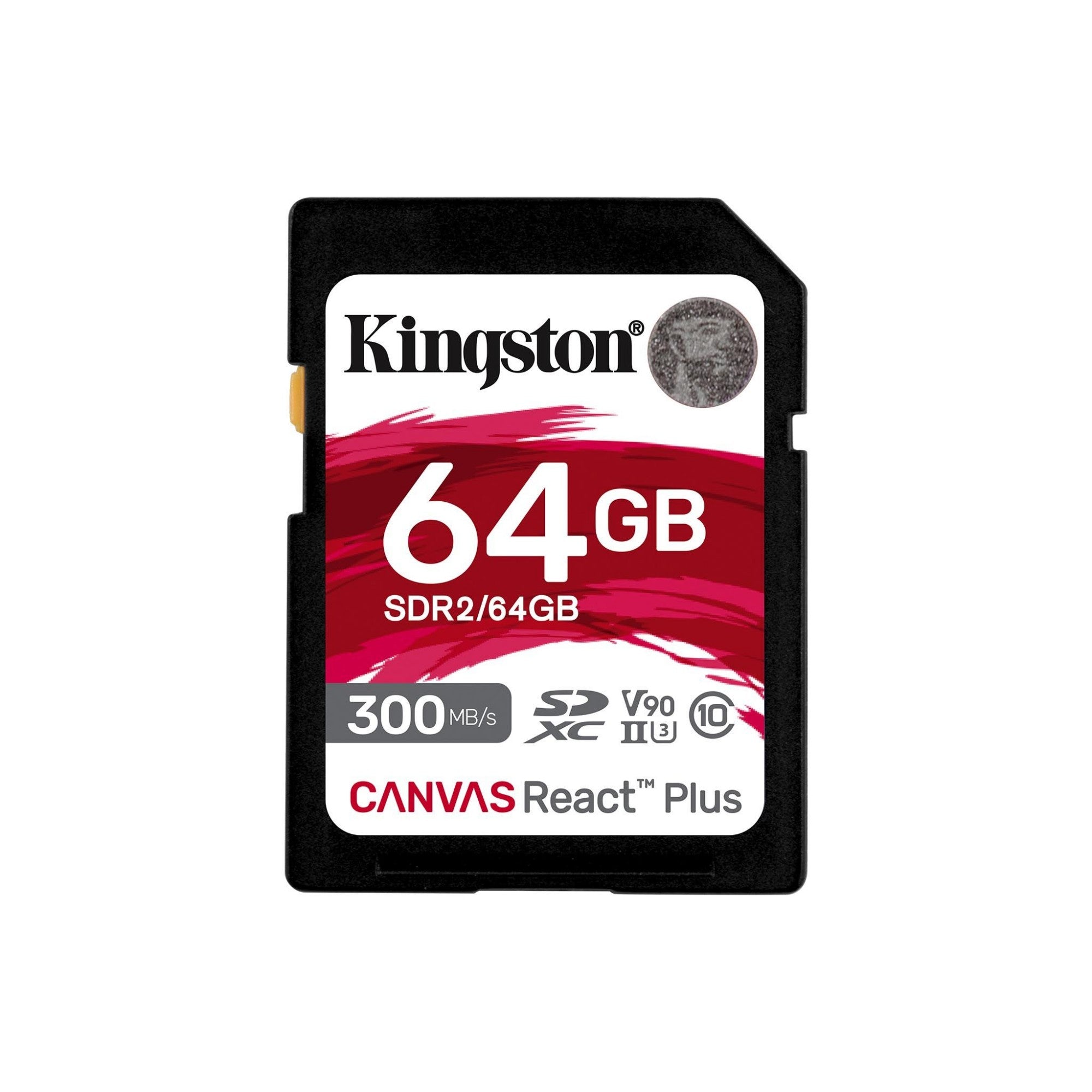 Kingston Technology 64GB Canvas React Plus SDXC UHS-II 300R/260W U3 V90 for Full HD/4K/8K  - Data Storage - Kingston Technology