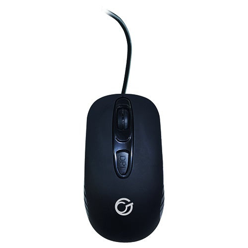 MO543 USB Full-Size 4 Button Optical Mouse - Black
