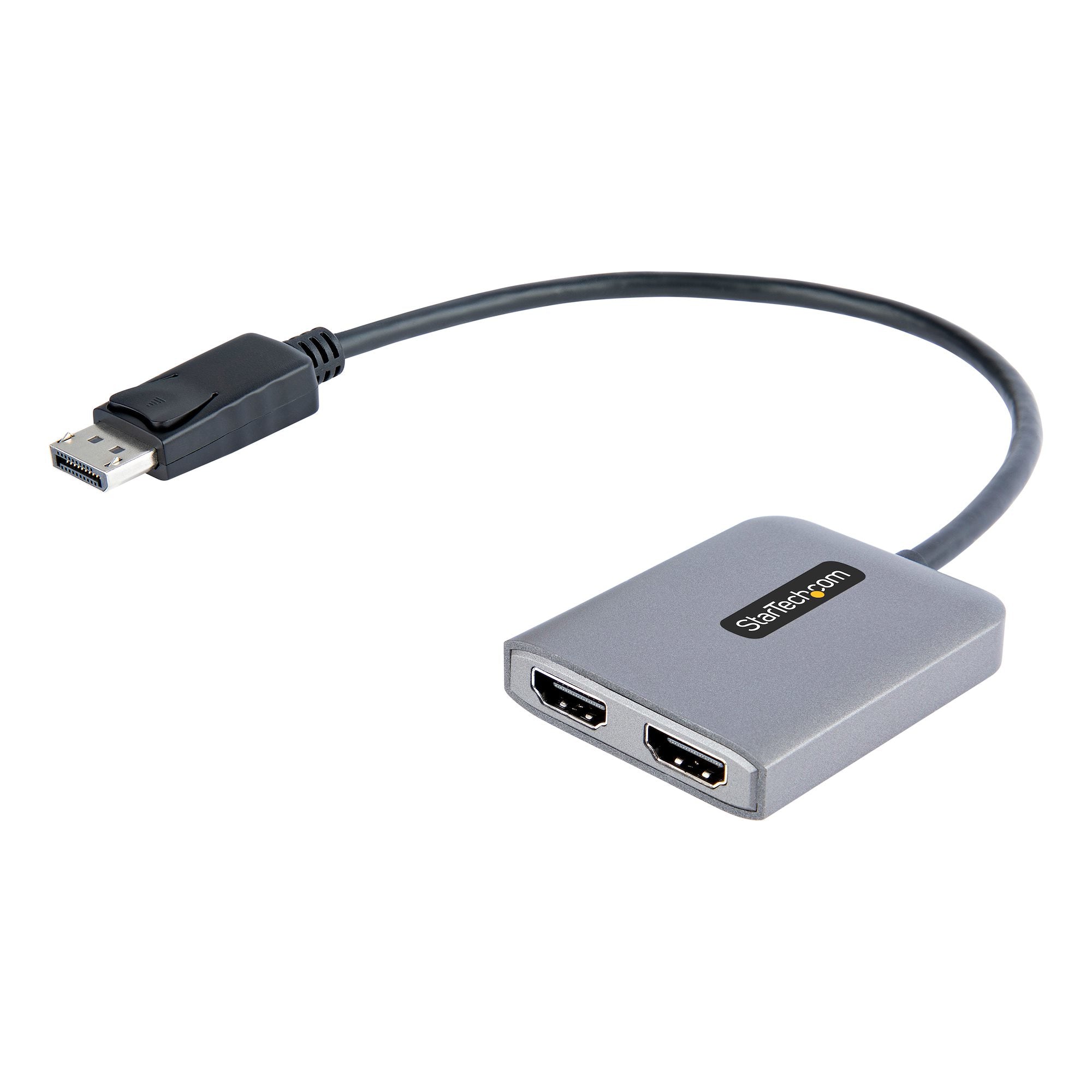 StarTech.com DP to Dual HDMI MST HUB - Dual HDMI 4K 60Hz - DisplayPort Multi Monitor Adapter with 1ft / 30cm cable - DP 1.4 Multi Stream Transport Hub, DSC | HBR3 - DP to HDMI Splitter  - Computer Cables - StarTech.com