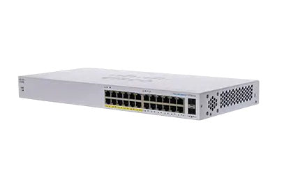 Cisco Business CBS110-24PP-D Unmanaged Switch | 24 Port GE | Partial PoE | 2x1G SFP Shared | Limited Lifetime Protection (CBS110-24PP-D)