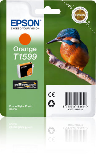 Epson C13T15994010/T1599 Ink cartridge orange, 1.2K pages 17ml for Epson Stylus Photo R 2000