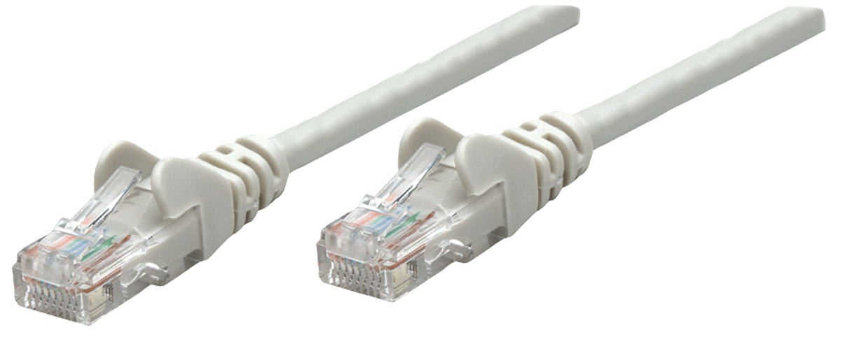 Intellinet Network Patch Cable, Cat6, 50m, Grey, Copper, S/FTP, LSOH / LSZH, PVC, RJ45, Gold Plated Contacts, Snagless, Booted, Lifetime Warranty, Polybag