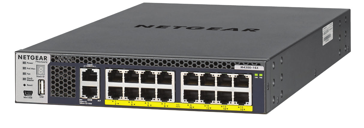 NETGEAR M4300-16X Managed L3 10G Ethernet (100/1000/10000) Power over Ethernet (PoE) 1U Black  - Networking - Netgear