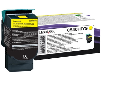 Lexmark C540H1YG Toner yellow return program, 2K pages ISO/IEC 19798 for Lexmark C 540/544/546  - Printers & Scanners - Lexmark