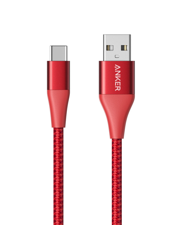 Anker Powerline+ II USB cable 0.9 m USB 2.0 USB A USB C Red