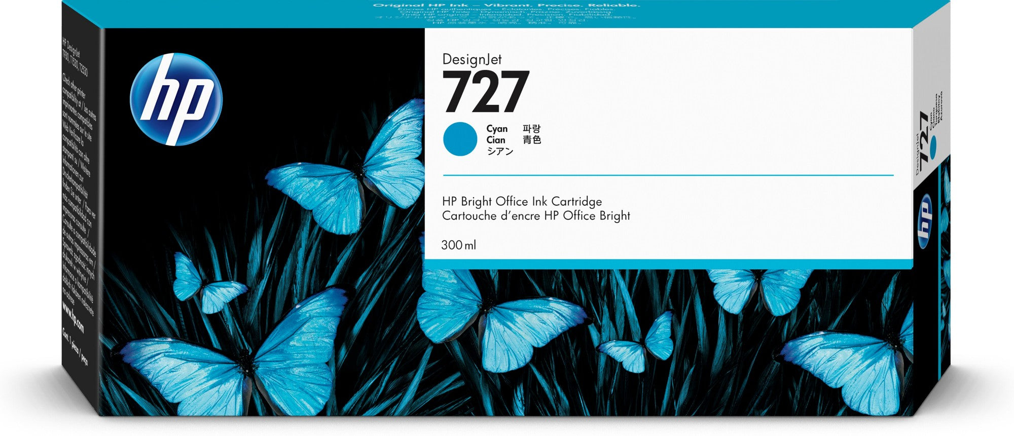 HP F9J76A/727 Ink cartridge cyan 300ml for HP DesignJet T 920/930  - Printers & Scanners - HP