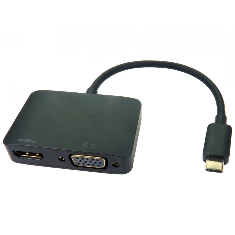 Cables Direct USB3C-HDMI-VGA014K USB graphics adapter 3840 x 2160 pixels Black  - Computer Components - Cables Direct