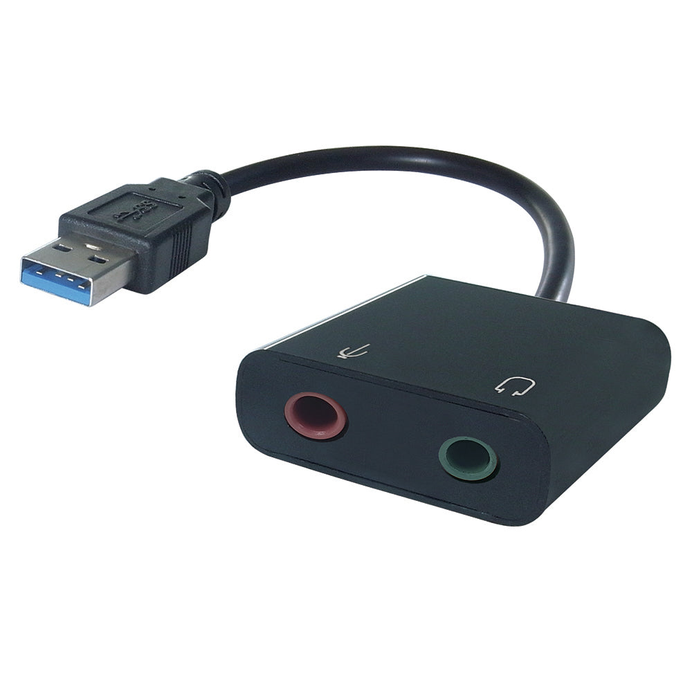 USB A to 2 x 3.5mm Stereo Jack Adapter A Male to 2 x 3.5mm Female