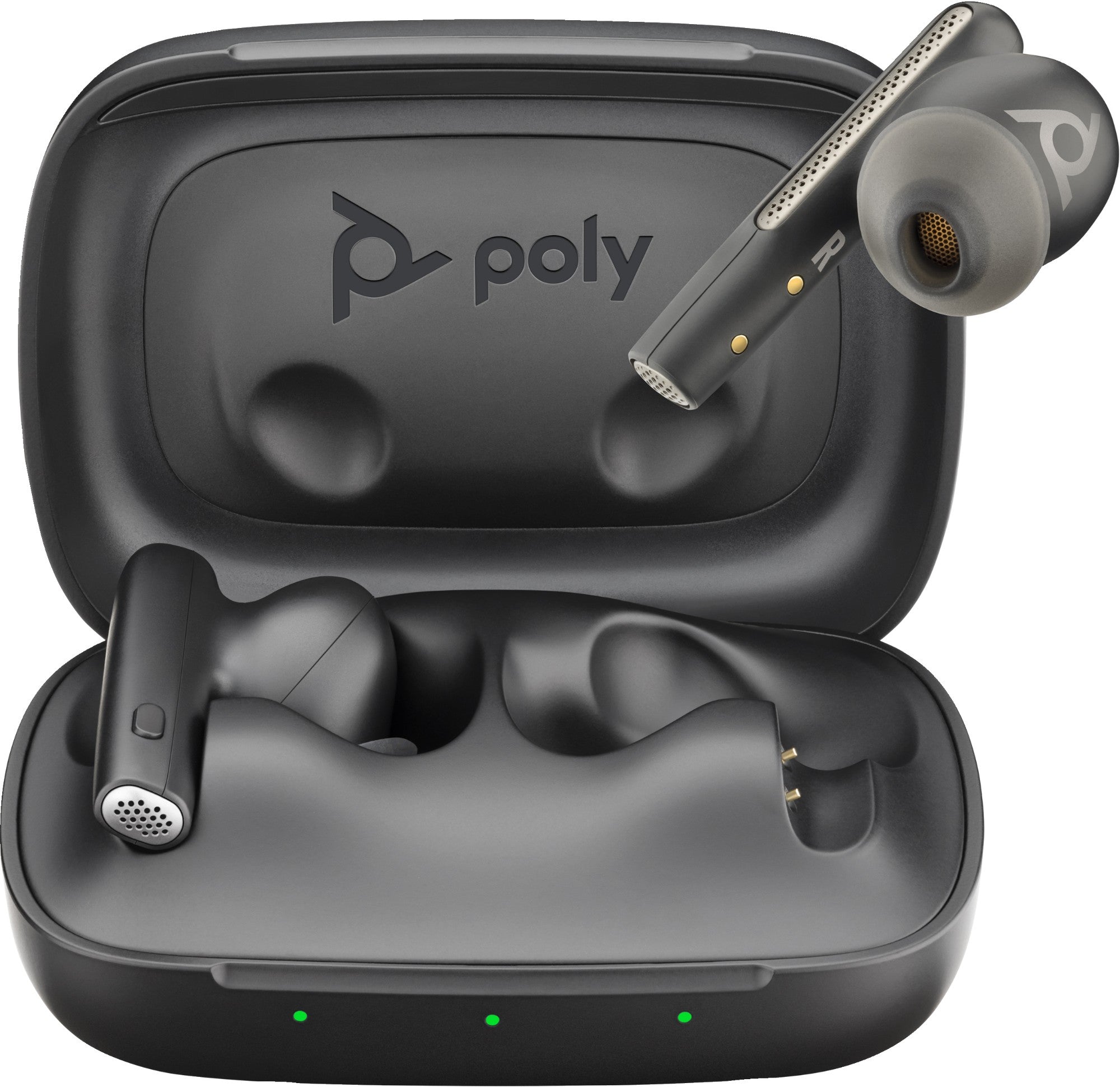Poly Voyager Free 60 UC Black Earbuds +BT700 USB-C Adapter +Basic Charge Case