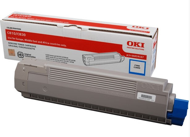 OKI 44059107 Toner cyan, 8K pages ISO/IEC 19798 for OKI C 800
