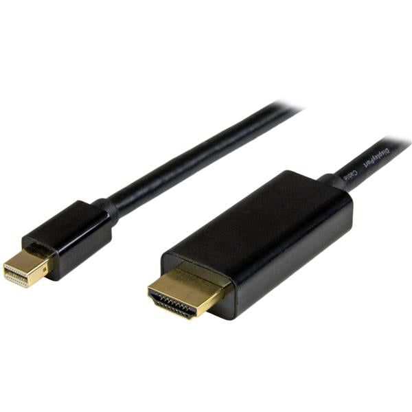 StarTech.com 3ft (1m) Mini DisplayPort to HDMI Cable - 4K 30Hz Video - mDP to HDMI Adapter Cable - Mini DP or Thunderbolt 1/2 Mac/PC to HDMI Monitor/Display - mDP to HDMI Converter Cord  - Computer Cables - StarTech.com