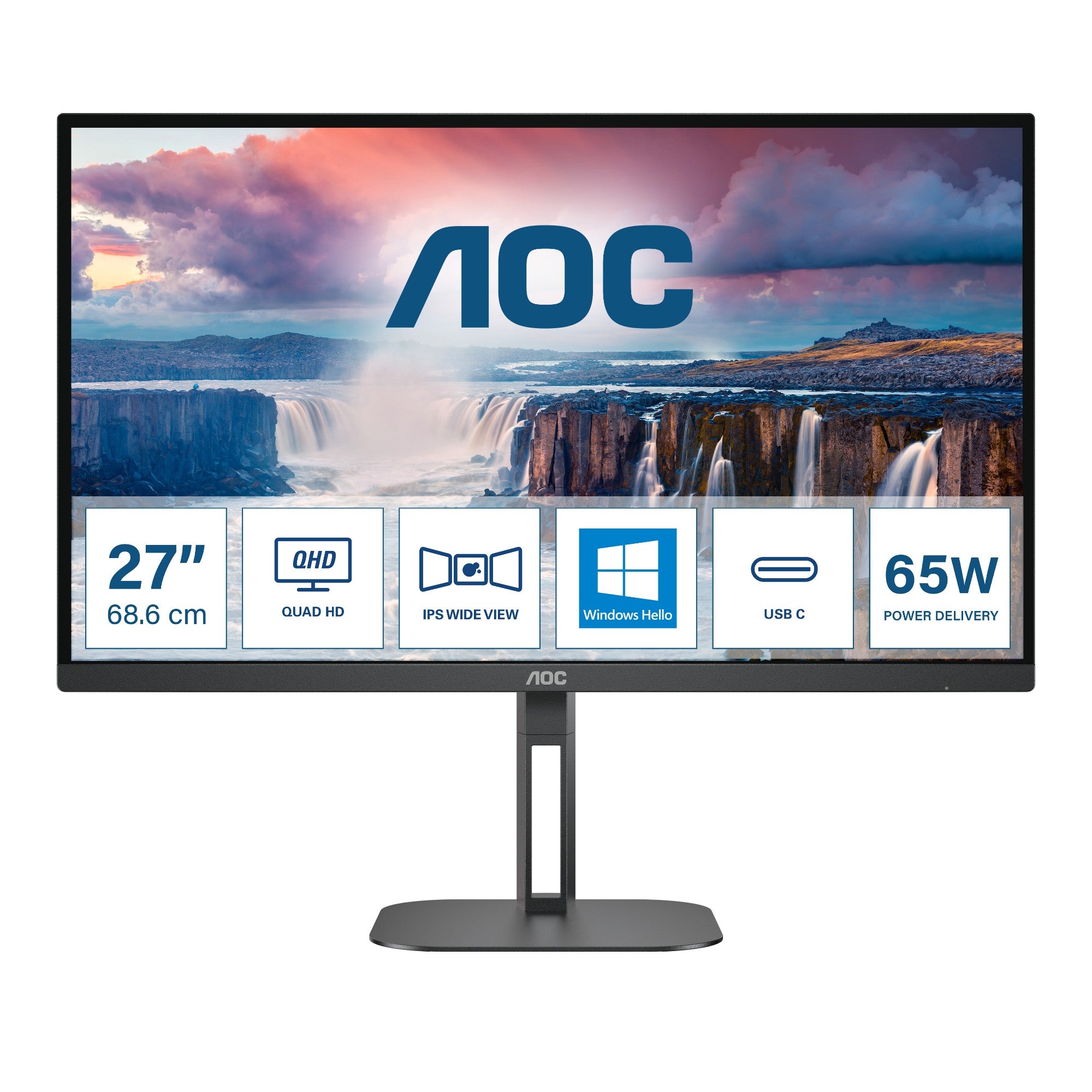 AOC V5 Q27V5N/BK computer monitor 68.6 cm (27") 2560 x 1440 pixels Quad HD LED Black