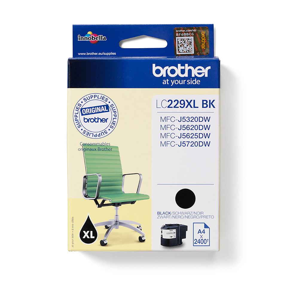 Brother LC-229XLBK Ink cartridge black, 2.4K pages ISO/IEC 24711 48.2ml for Brother MFC-J 5320