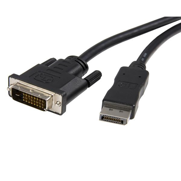 StarTech.com 10ft (3m) DisplayPort to DVI Cable - DisplayPort to DVI Adapter Cable 1080p Video - DisplayPort to DVI-D Cable Single Link - DP to DVI Monitor Cable - DP 1.2 to DVI Converter  - Computer Cables - StarTech.com