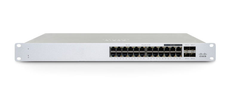 Cisco Meraki MS130-24P Managed L2 Gigabit Ethernet (10/100/1000) Power over Ethernet (PoE) 1U White  - Networking - Cisco