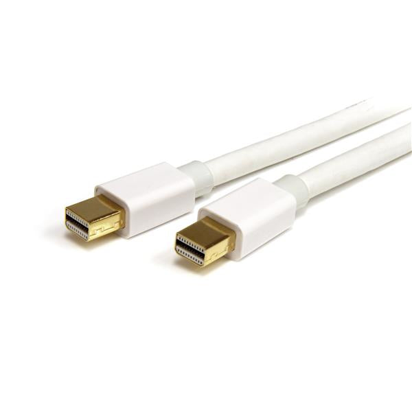 StarTech.com 10ft (3m) Mini DisplayPort Cable - 4K x 2K Ultra HD Video - Mini DisplayPort 1.2 Cable - Mini DP to Mini DP Cable for Monitor - mDP Cord works w/ Thunderbolt 2 Ports - White