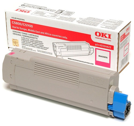 OKI 43324422 Toner magenta, 5K pages/5% for OKI C 5800  - Printers & Scanners - OKI