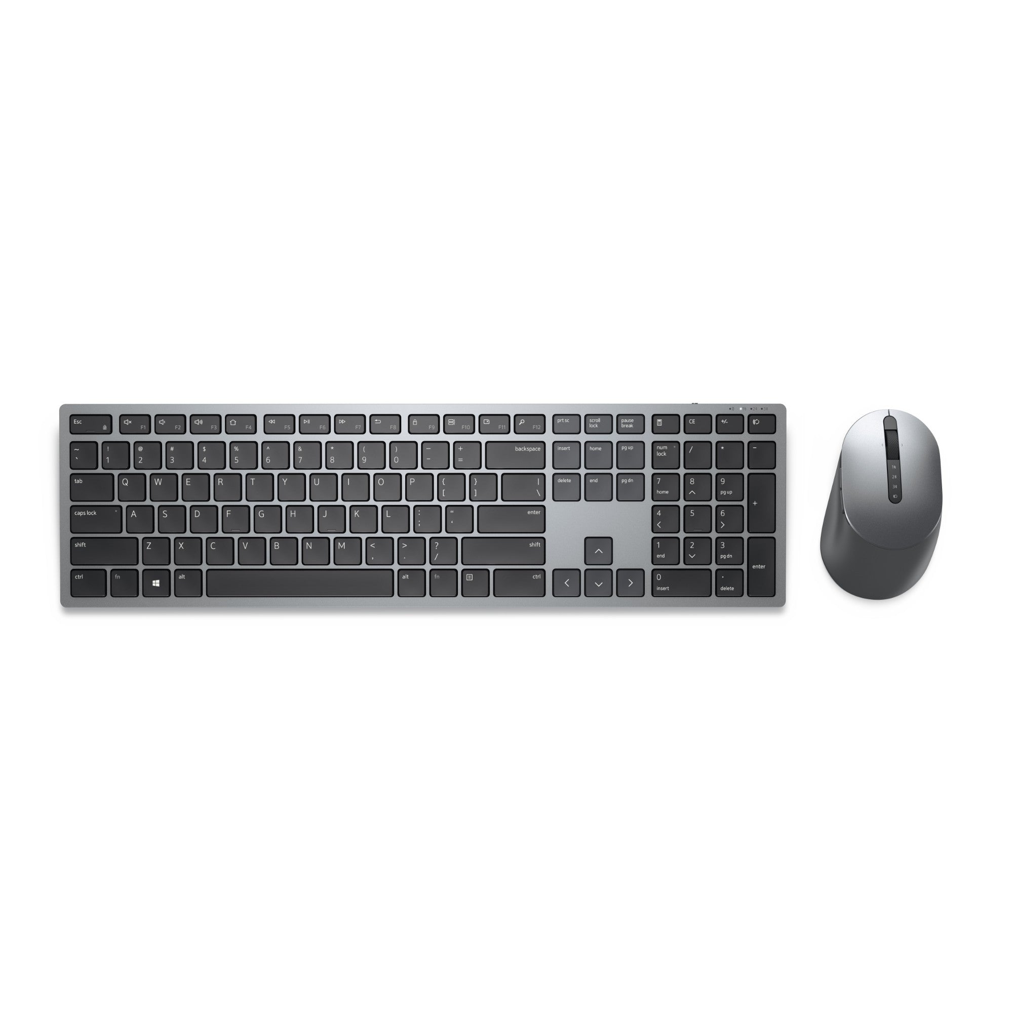 DELL KM7321W keyboard Mouse included Office RF Wireless + Bluetooth QWERTY US International Grey, Titanium  - Data Input Devices - DELL