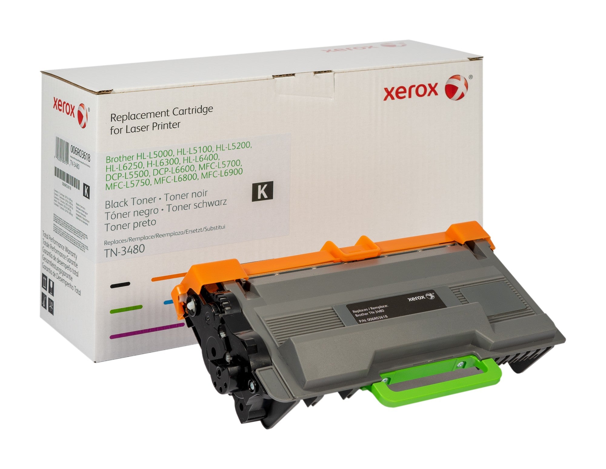 Xerox 006R03618 Toner-kit, 8K pages (replaces Brother TN3480) for Brother HL-L 5000/6250/6400