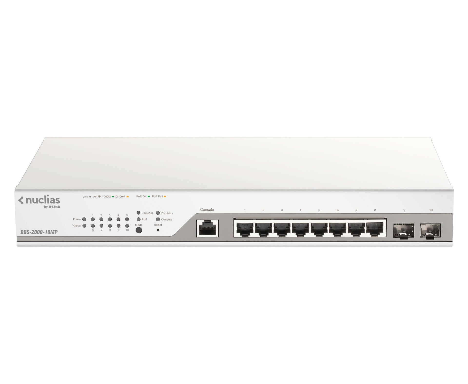 D-Link DBS-2000-10MP network switch Managed L2 Gigabit Ethernet (10/100/1000) Power over Ethernet (PoE) Grey