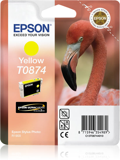 Epson C13T08744010/T0874 Ink cartridge yellow, 1.16K pages ISO/IEC 24711 11.4ml for Epson Stylus Photo R 1900