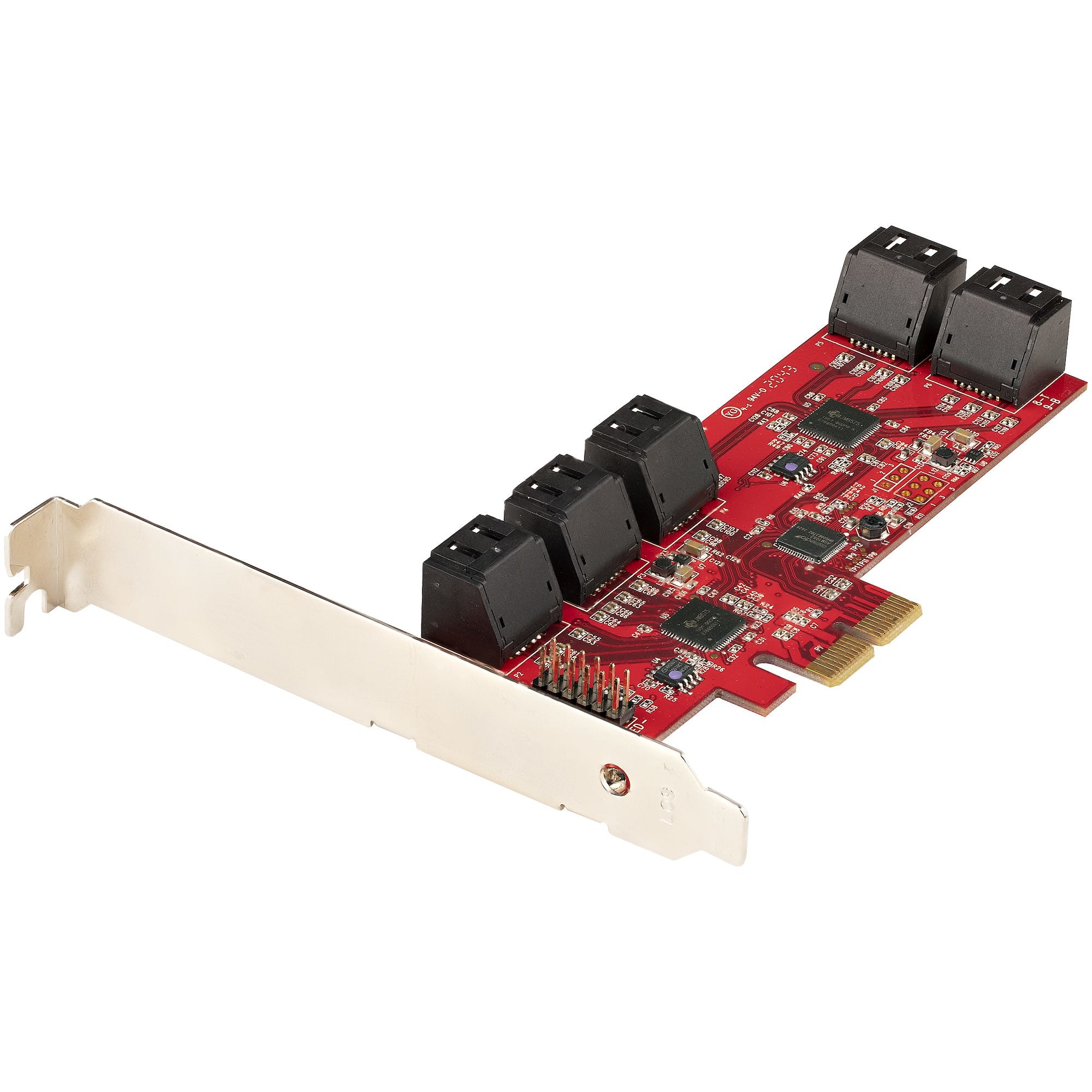 StarTech.com SATA PCIe Card - 10 Port PCIe SATA Expansion Card - 6Gbps - Low/Full Profile - Stacked SATA Connectors - ASM1062 Non-Raid - PCI Express to SATA Converter/Adapter