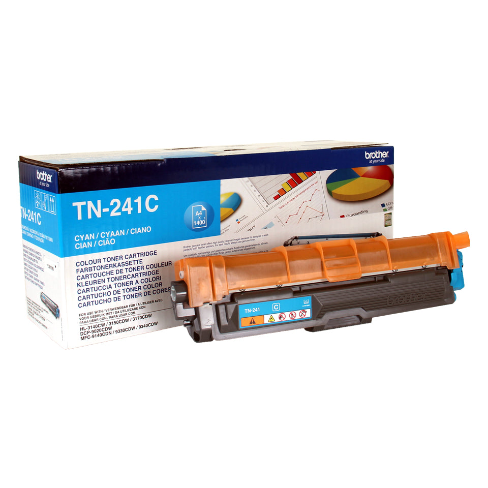 Brother TN-241C Toner-kit cyan, 1.4K pages ISO/IEC 19798 for Brother HL-3140  - Printers & Scanners - Brother