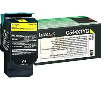 Lexmark C544X1YG Toner yellow extra High-Capacity return program, 4K pages ISO/IEC 19798 for Lexmark C 544/546